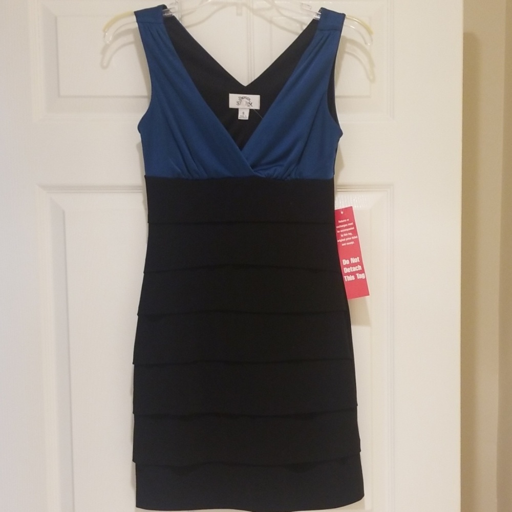 Sweet Storm Black & Teal Dress Size Small
